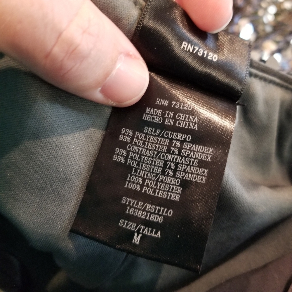 Fredericks of Hollywood Silver sequin criss cross back dress size Med - Picture 11 of 15